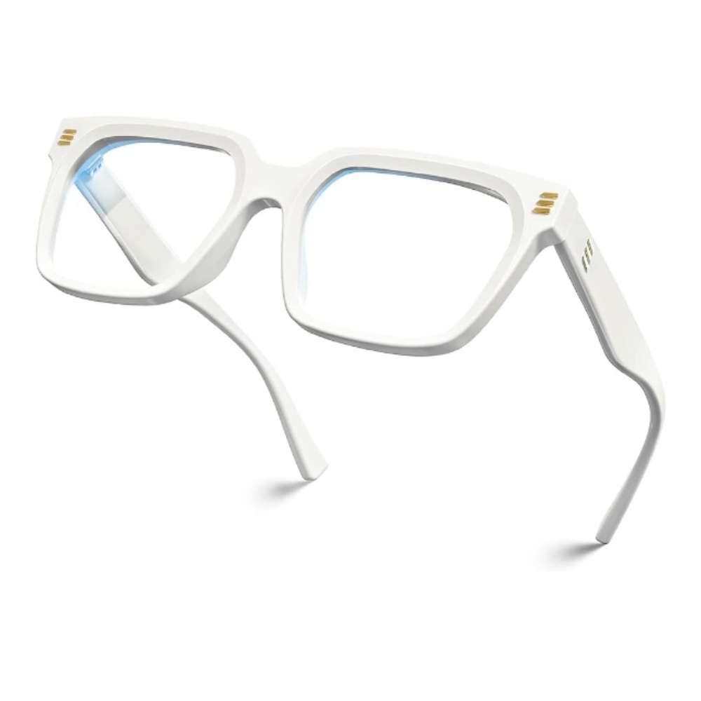 Blue Light Blocking Computer Eyewear Glasses White Frame